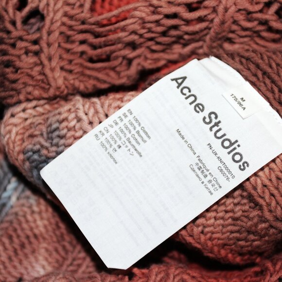 BNWT AW23 ACNE STUDIOS TIE-DYE CABLE KNIT SWEATER S & M & XL - Picture 10 of 13